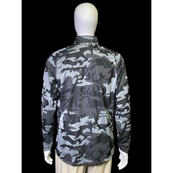 Nike Element Running Dri-Fit Gray Camo 1/4 Zip Pullover Sweatshirt Men Sz Large - Picture 2 of 9